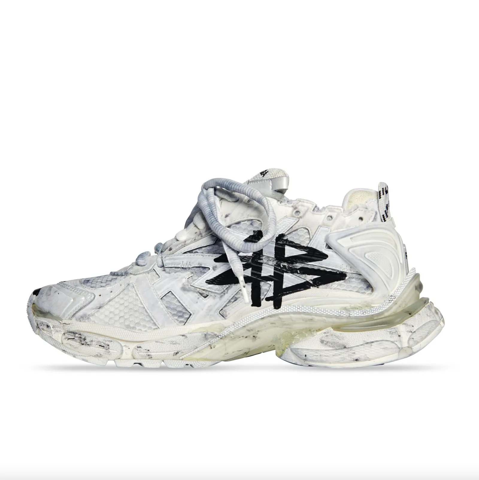 RUNNER GRAFFITI TRAINERS - WHITE