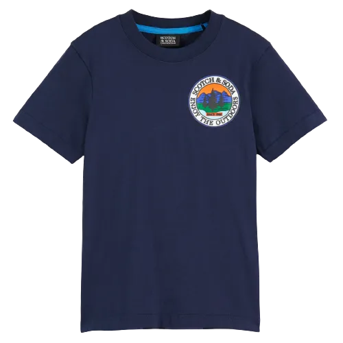 Scotch & Soda Boys T-Shirt w/Graphic _Navy 167678-0002