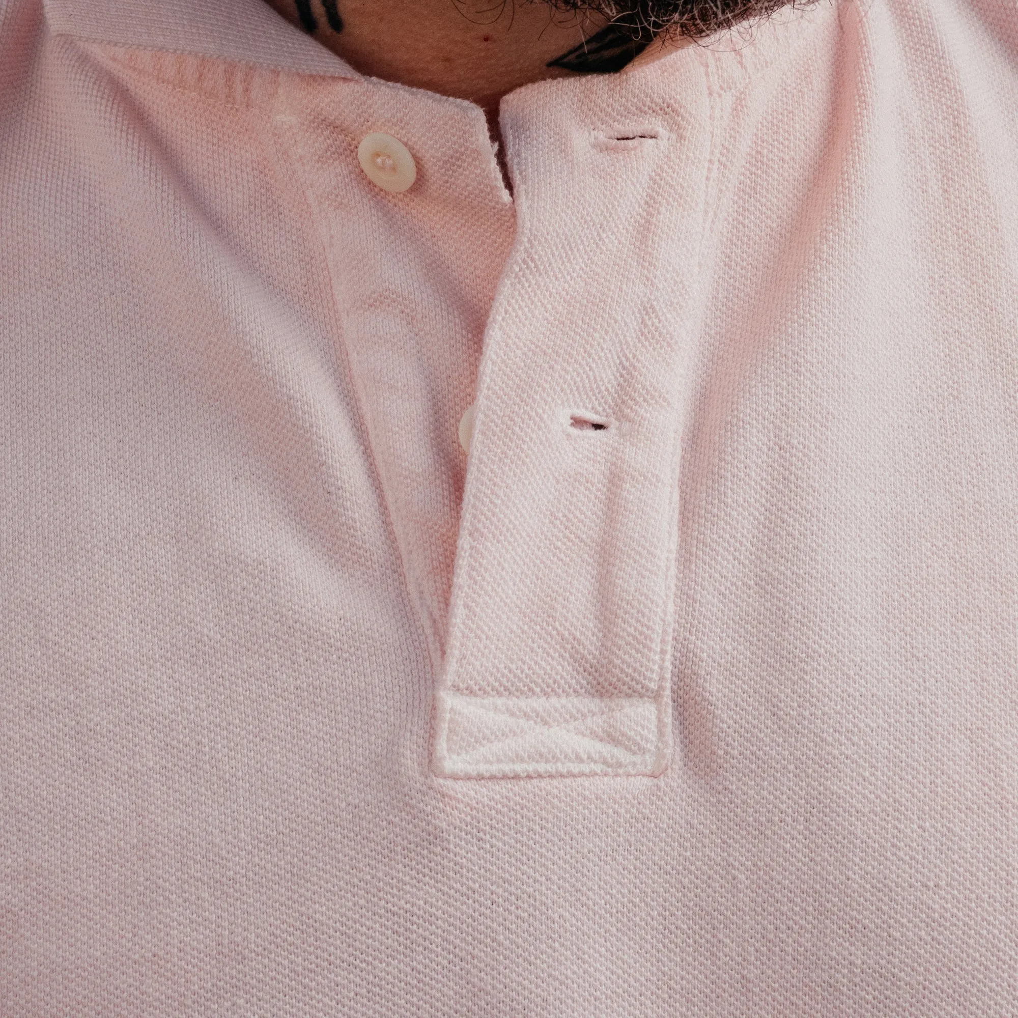 UES Rahben Stitch Polo Shirt Pink