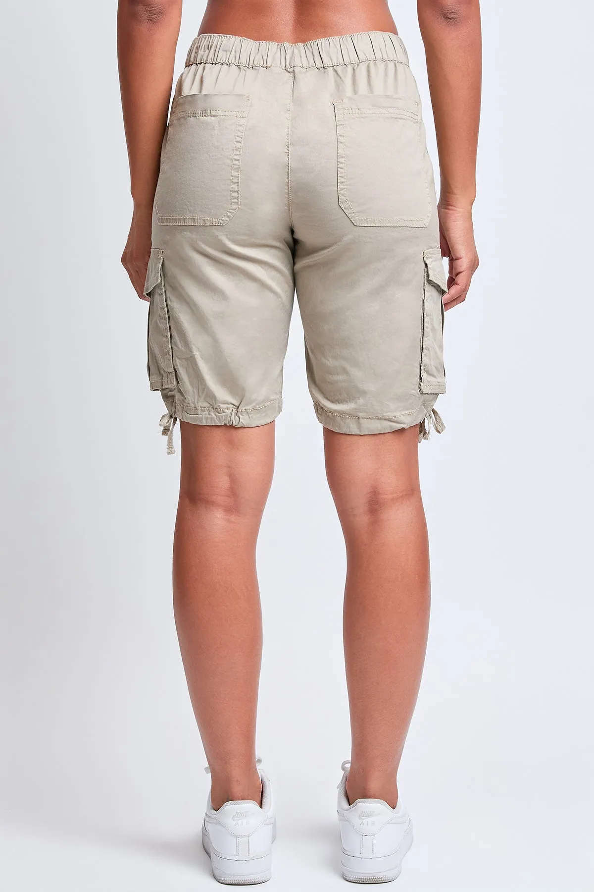 Women's High Rise Long Cargo Shorts