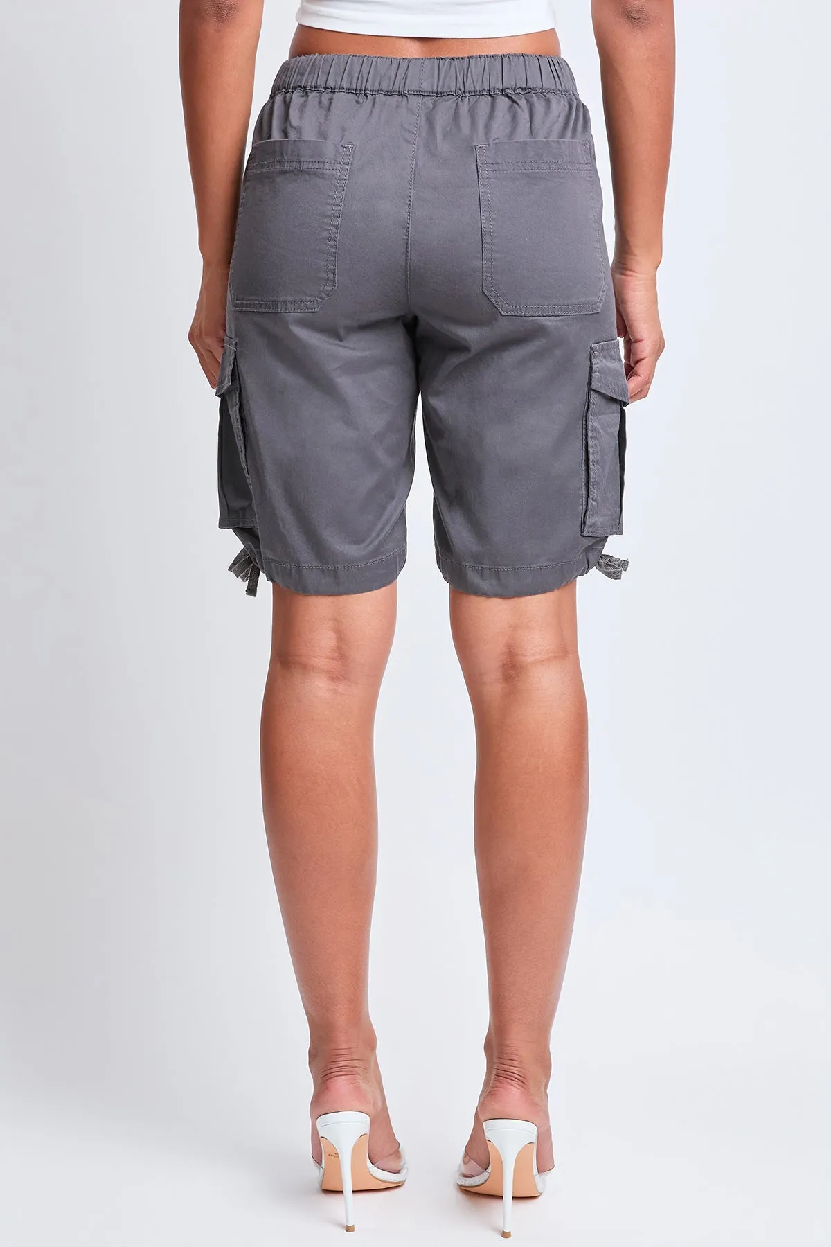 Women's High Rise Long Cargo Shorts