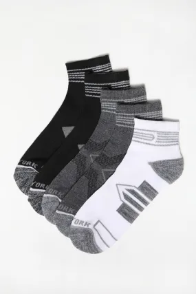 Zoo York Mens 5-Pack Athletic Ankle Socks